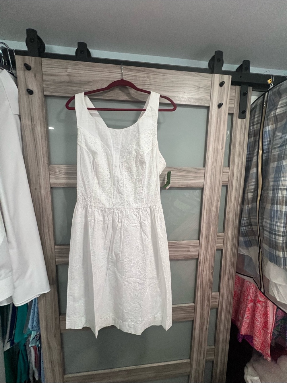 Lilly Pulitzer White Textured Sleeveless Dress